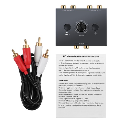 Rca stereo audio umschalter - audio,