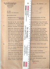 Oelsnitz Vogtland, Bahnhof Rundschreiben Durschleusungslager 1947, Vertriebene