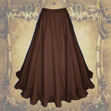 Mittelalter Gothic Larp Rock Magd braun rot schwarz grün 36 38 40 42 44 46 Neu