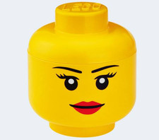 ROOM LEGO Kopf-Box Legofigurenkopf Mädchen groß 25x25x18 cm