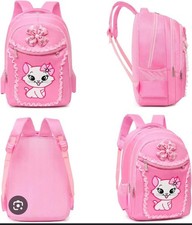 Kinder Rucksack Mädchen Rosa Katze Schultasche 