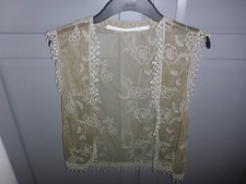 Ibiza Boho Coachella Weste Mellow Peach mintgrün transparent Gr. 38