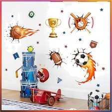 3D Fußball Wandtattoo für