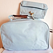 2-tlg.SET:Beauty Case, Kosmetikkoffer PLUS Dokumenten/HandyTasche/Purse,bleu,NEU