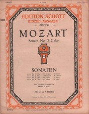 Noten: Sonaten, Mozart, No. 3