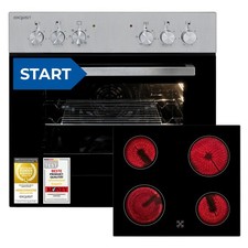 Exquisit Herd-Set, 58 Liter, Elektro-Backofen mit Kochfeld,EHE 155-1.2 U