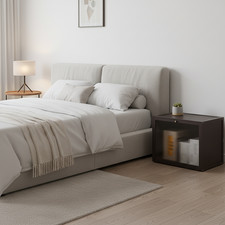 Bambus Schwarz Nachttische