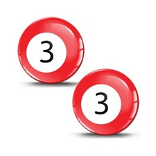 3D Silicone Sticker Number 3