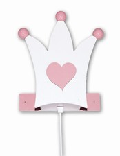 Wandleuchte krone weiß rosa - wandleuchte,