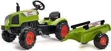 Falk Trettraktor Claas - mit Anhänger und Klapphaube, Bagger, Tretbaggerlader