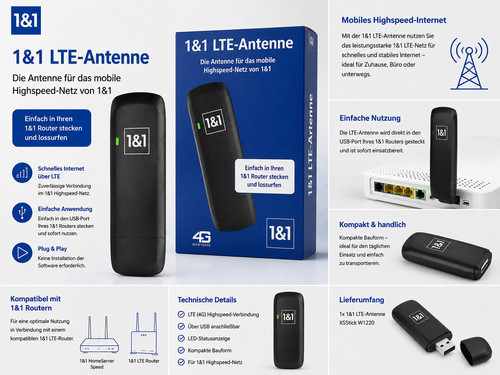 Lte antenne xsstick w1220 - 1&1, lte-antenne