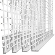 100x PVC-Abschlussprofil mit Gewebe 3-15mm Putzprofil Stab WDVS Übergangsprofil