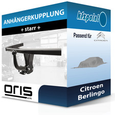 ORIS Anhängekupplung starr passend für Citroen Berlingo 10.1996-12.2011 neu