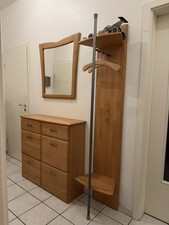 Flurset aus Massivholz – Schuhschrank, Garderobe & Spiegel in stilvollem Design