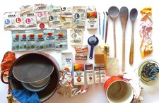 + Batik Stoffe Färben Herstellung-Set Töpfe Wachs Farben Fixierung Löffel Pinsel