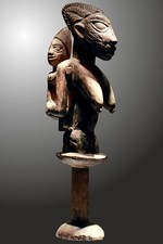 YORUBA "oshe shango" Tanzstab, ca 66cm, ehem. Steffens Coll SA