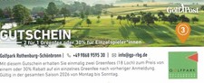 Golf Greenfee Gutschein 2026
