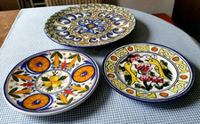 3 Wandteller Manises - Spanien - Handbemalt - Keramik - Größe 30+22+21cm -1970