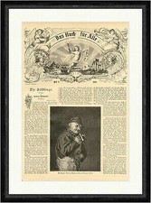 Ah wie gut Grützner alter Mann Bierkrug Glas Schürze Opa Hut  Faksimile_E 15410