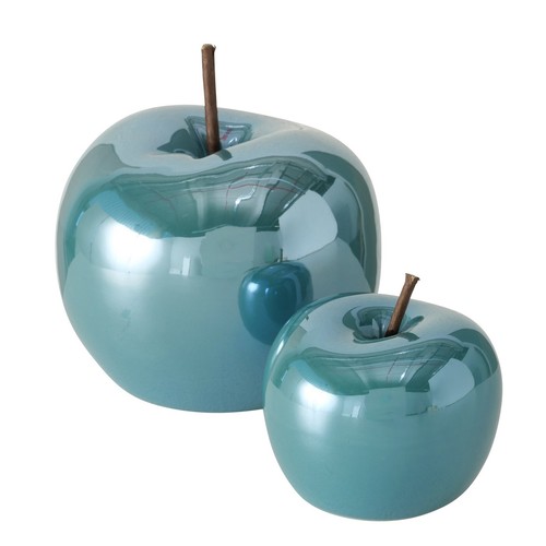Apfel deko 2er set aus - set, keramik
