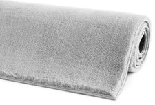 Flauschiger Teppich hellgrau