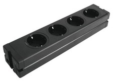 4-fache Schuko ALU Leiste