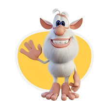 Booba Weißes Tier 14x10cm