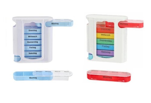 Tablettenbox pillenbox - 2x,