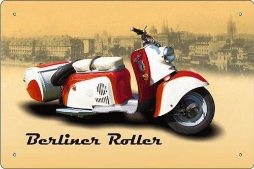 Blechschild berliner roller - blechschild,