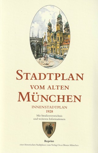 Stadtplan vom alten münchen - stadtplan,