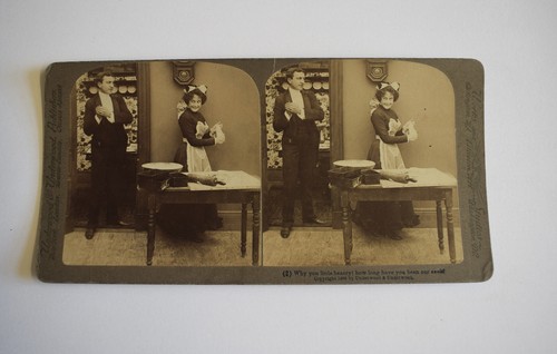 Stereoview foto newlyweds new - stereoview,