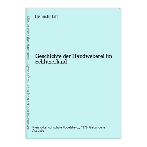 Geschichte der handweberei - der, im