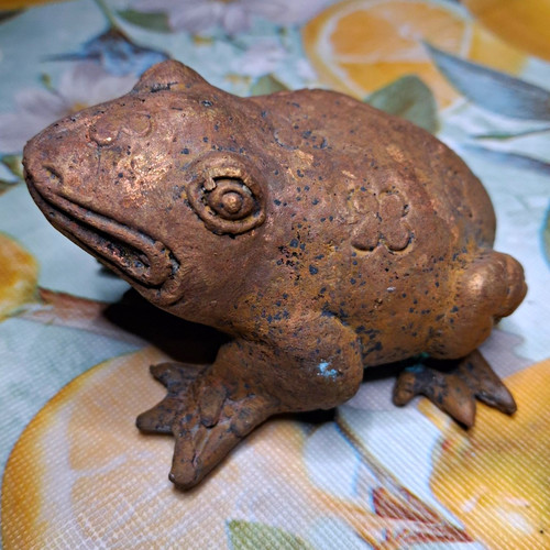 Frosch alte skulptur dekofigur - frosch,