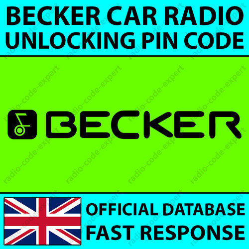 Becker radio pin code - radio,
