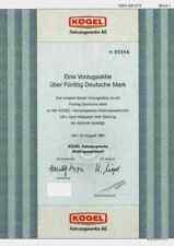 KÖGEL Fahrzeugwerke AG 1991 Ulm Burtenbach Donautal Ulrich Humbaur Gersthofen