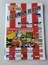 Stadionheft 1. FC Union Berlin - Hertha BSC Berlin  06.08.22, selten