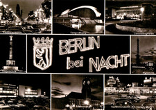 AK BERLIN bei Nacht, Flughafen