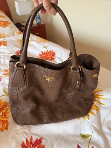 Prada vitello daino leder - prada,