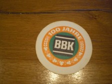 Bier Bierdeckel  Brauerei BBK Kaiserslautern 100 Jahre