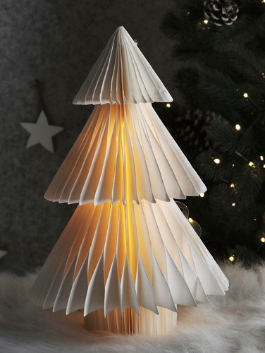 Led papier tannen baum - weiß,