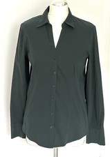 More & More, Stretch-Bluse, Business, Gr. 38, dunkelgrün