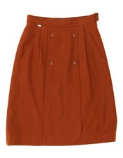 BLEYLE Damen A-Linien Rock EU 38 Medium W28 Braun Wolle DV40