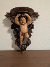  Antike Wandkonsole mit Engel