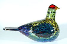 IITTALA art glass bird ° 29 cm Auerhuhn ° Entw. Oiva Toikka Nuutajärvi Finnland