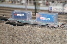 Märklin H0 47056 Tragwagen mit 2 20'' Container  patiniert, gealtert