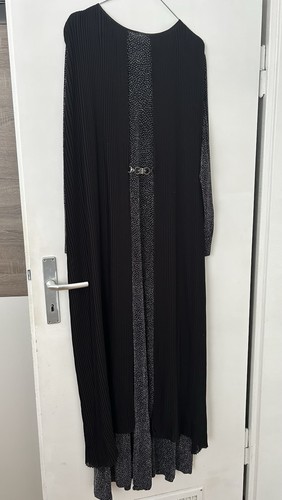 Abendkleid schwarz silber - schwarz,