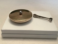 Döschen/Süßstoffdose mit kleiner Zange aus Silber (835er)