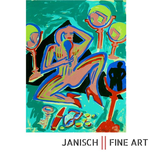Elvira bach farbsiebdruck - bach,