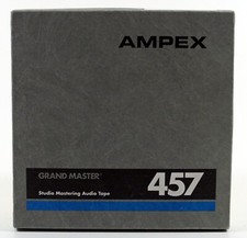 2x Ampex 457 Grandmaster Studio Mastering Audio Tape 1/4" 549 m/1800 FT