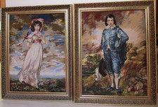 2 Gobelin Bilder Vintage